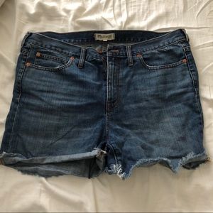 Madewell blue denim shorts